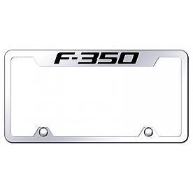 Automotive Gold License Plate Frame - Silver Stainless Steel - TFF35EC
