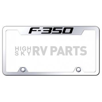 Automotive Gold License Plate Frame - Silver Stainless Steel - TFF35EC