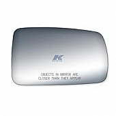 K-Source Exterior Mirror Glass Rectangular Power/ Manual Single - 90012