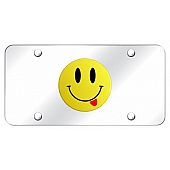 Automotive Gold License Plate - Smile Face Stainless Steel - SMITYC