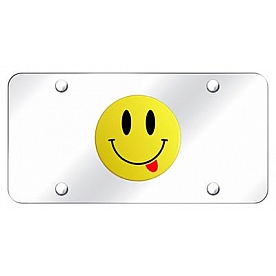 Automotive Gold License Plate - Smile Face Stainless Steel - SMITYC