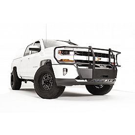 Fab Fours Winch Mount - 12000 Pound Fixed Front Bumper Steel Black - GM16N33701