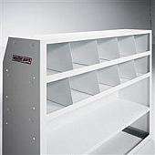 Weather Guard (Werner) Van Storage Shelf Bin Divider Tall Steel White - 8401-3-01