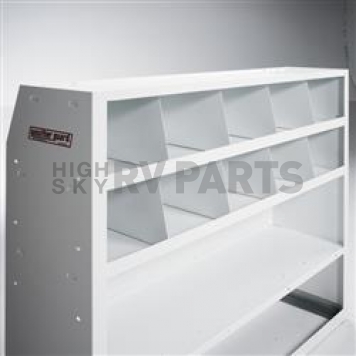 Weather Guard (Werner) Van Storage Shelf Bin Divider Tall Steel White - 8401-3-01