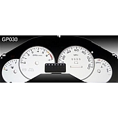 US Speedo Gauge Face Overlay - White Daytime Color/ Black Letter Color - GP030