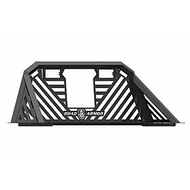 Road Armor Headache Rack Diagonal Slat Steel Black Satin Powder Coated - HR611BB