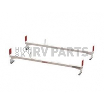 Weather Guard Roof Rack 60 Inch Width Square White Aluminum Set of 2 Bars - 218303