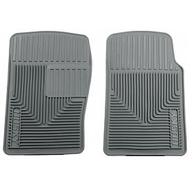 Husky Liner Floor Mat - Direct-Fit Gray TPE - Thermoplastic Elastomer Set of 2 - 51092