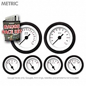 Aurora Instuments Gauge Face Overlay - Fiber White Daytime Color/ Black Letter Color - 8403