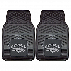 Fan Mat Floor Mat - Universal Fit Black Vinyl Set of 2 - 12439
