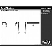 B & I Fender Dash Panel Trim WD580CRBA