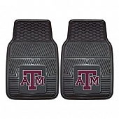 Fan Mat Floor Mat - Universal Fit Black Vinyl Set of 2 - 8767
