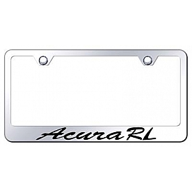 Automotive Gold License Plate Frame - Silver Stainless Steel - LFSARLEC