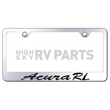 Automotive Gold License Plate Frame - Silver Stainless Steel - LFSARLEC