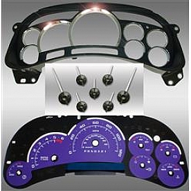 US Speedo Gauge Face Overlay - Purple Daytime Color/ White Letter Color - PLK0647