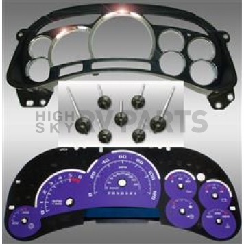 US Speedo Gauge Face Overlay - Purple Daytime Color/ White Letter Color - PLK0647