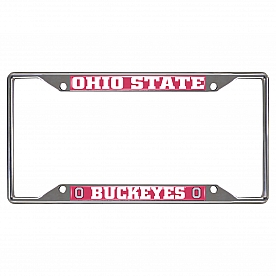 Fan Mat License Plate Frame - University Of Ohio State Logo Metal - 14871
