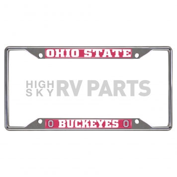 Fan Mat License Plate Frame - University Of Ohio State Logo Metal - 14871