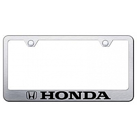 Automotive Gold License Plate Frame - Silver Stainless Steel - LFHONES