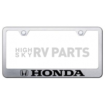 Automotive Gold License Plate Frame - Silver Stainless Steel - LFHONES
