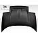 Extreme Dimensions Hood - Primered Fiberglass Black - 104735