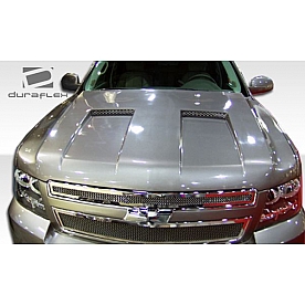 Extreme Dimensions Hood - Primered Fiberglass Black - 103381