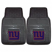 Fan Mat Floor Mat - Universal Fit Black Vinyl Set of 2 - 8772
