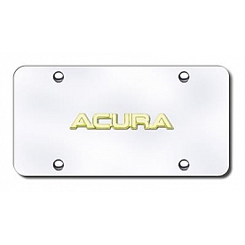 Automotive Gold License Plate - Acura Stainless Steel - ACUNGBM