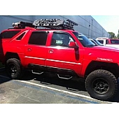 N-Fab Nerf Bar - Truck Wheel to Wheel Black Matte Textured Powder Coated Steel Round - C0268ATX
