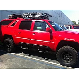 N-Fab Nerf Bar - Truck Wheel to Wheel Black Matte Textured Powder Coated Steel Round - C0268ATX