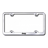 Automotive Gold License Plate Frame - Silver Stainless Steel - LFWJEEEC