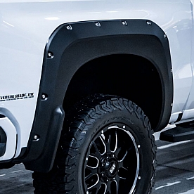 Air Design Fender Flare - Black ABS Plastic Satin Set Of 4 - GM39A05