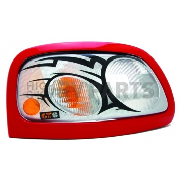 GT Styling Headlight Cover - Composilite Clear With Black Design Set Of 2 - 968077-1