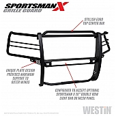 Westin Automotive Grille Guard 1-5/8 Inch Black Electro Coated Steel - 40-33955