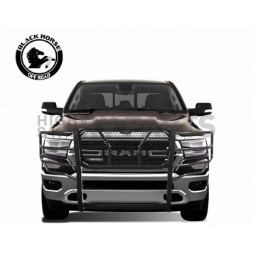 Black Horse Offroad Grille Guard 4 Inch Black Powder Coated Steel - RUDORA09B-1