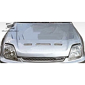 Extreme Dimensions Hood - Primered Fiberglass Black - 105553