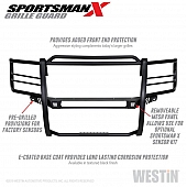 Westin Automotive Grille Guard 1-5/8 Inch Black Electro Coated Steel - 40-33875