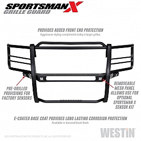 Westin Automotive Grille Guard 1-5/8 Inch Black Electro Coated Steel - 40-33875