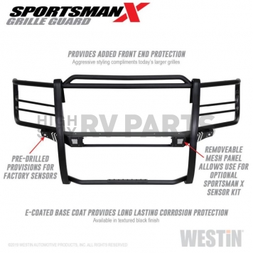 Westin Automotive Grille Guard 1-5/8 Inch Black Electro Coated Steel - 40-33875