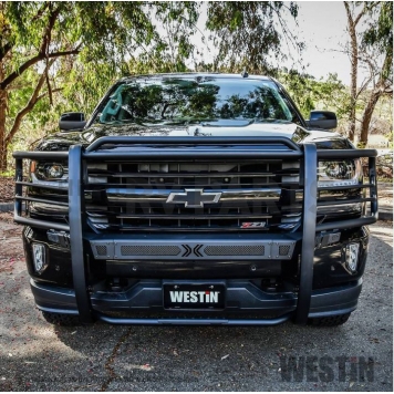 Westin Automotive Grille Guard 1-5/8 Inch Black Electro Coated Steel - 40-33875-2