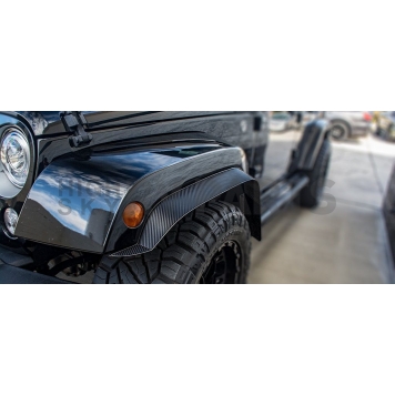 American Car Craft Fender Flare - Black Stainless Steel Painted Set Of 2 - 142109-3