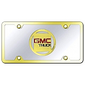 Automotive Gold License Plate - GMC Logo Stainless Steel - GMCGCK