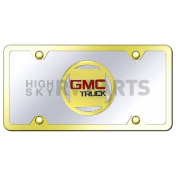 Automotive Gold License Plate - GMC Logo Stainless Steel - GMCGCK