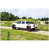 N-Fab Rocker Panel Guard - Black Round Tube Textured Powder Coated Steel Single - C144RKRCC