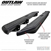 Westin Automotive Nerf Bar 2 Inch Steel Black Textured Electro-Coated - 58-53725