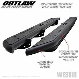 Westin Automotive Nerf Bar 2 Inch Steel Black Textured Electro-Coated - 58-53725