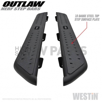 Westin Automotive Nerf Bar 2 Inch Steel Black Textured Electro-Coated - 58-53725-1