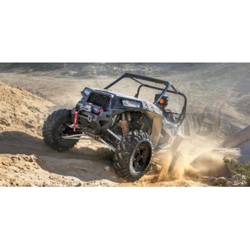 Warn Bumper One Piece Angled Design Steel Black - 101702-4