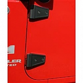 Rugged Ridge Hood Hinge Cover - Steel Black Powder Coated - 1120510