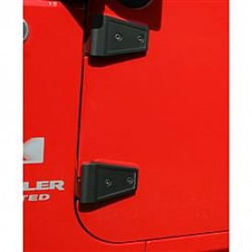 Rugged Ridge Hood Hinge Cover - Steel Black Powder Coated - 1120510